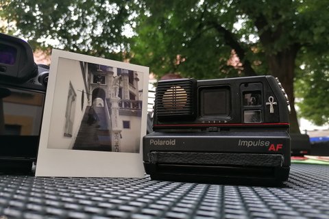 Polaroid auf Schloss Hartenfels