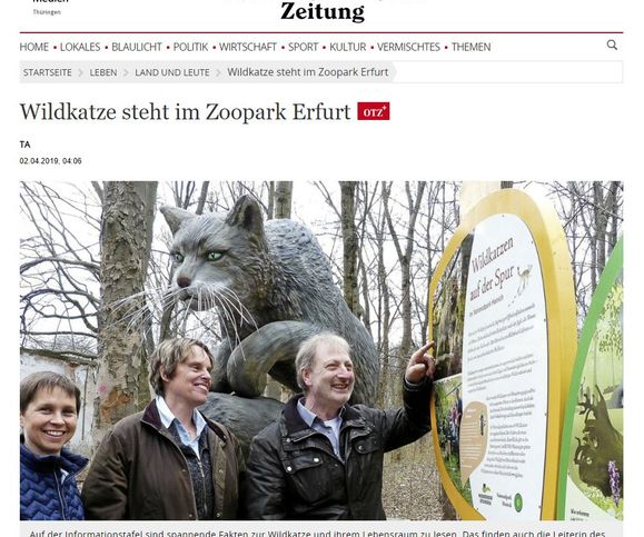 Infotafel Zoopark Erfurt